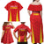 Personalised China Badminton Family Matching Off Shoulder Maxi Dress and Hawaiian Shirt 2024 Sporty Red Version - Wonder Print Shop