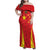 Personalised China Badminton Family Matching Off Shoulder Maxi Dress and Hawaiian Shirt 2024 Sporty Red Version - Wonder Print Shop