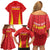 Personalised China Badminton Family Matching Off Shoulder Short Dress and Hawaiian Shirt 2024 Sporty Red Version - Wonder Print Shop