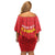 Personalised China Badminton Family Matching Off Shoulder Short Dress and Hawaiian Shirt 2024 Sporty Red Version - Wonder Print Shop