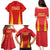 Personalised China Badminton Family Matching Puletasi and Hawaiian Shirt 2024 Sporty Red Version - Wonder Print Shop