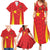 Personalised China Badminton Family Matching Summer Maxi Dress and Hawaiian Shirt 2024 Sporty Red Version - Wonder Print Shop