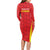 Personalised China Badminton Long Sleeve Bodycon Dress 2024 Sporty Red Version - Wonder Print Shop