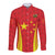 Personalised China Badminton Long Sleeve Button Shirt 2024 Sporty Red Version - Wonder Print Shop