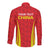 Personalised China Badminton Long Sleeve Button Shirt 2024 Sporty Red Version - Wonder Print Shop