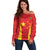 Personalised China Badminton Off Shoulder Sweater 2024 Sporty Red Version - Wonder Print Shop