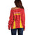 Personalised China Badminton Off Shoulder Sweater 2024 Sporty Red Version - Wonder Print Shop