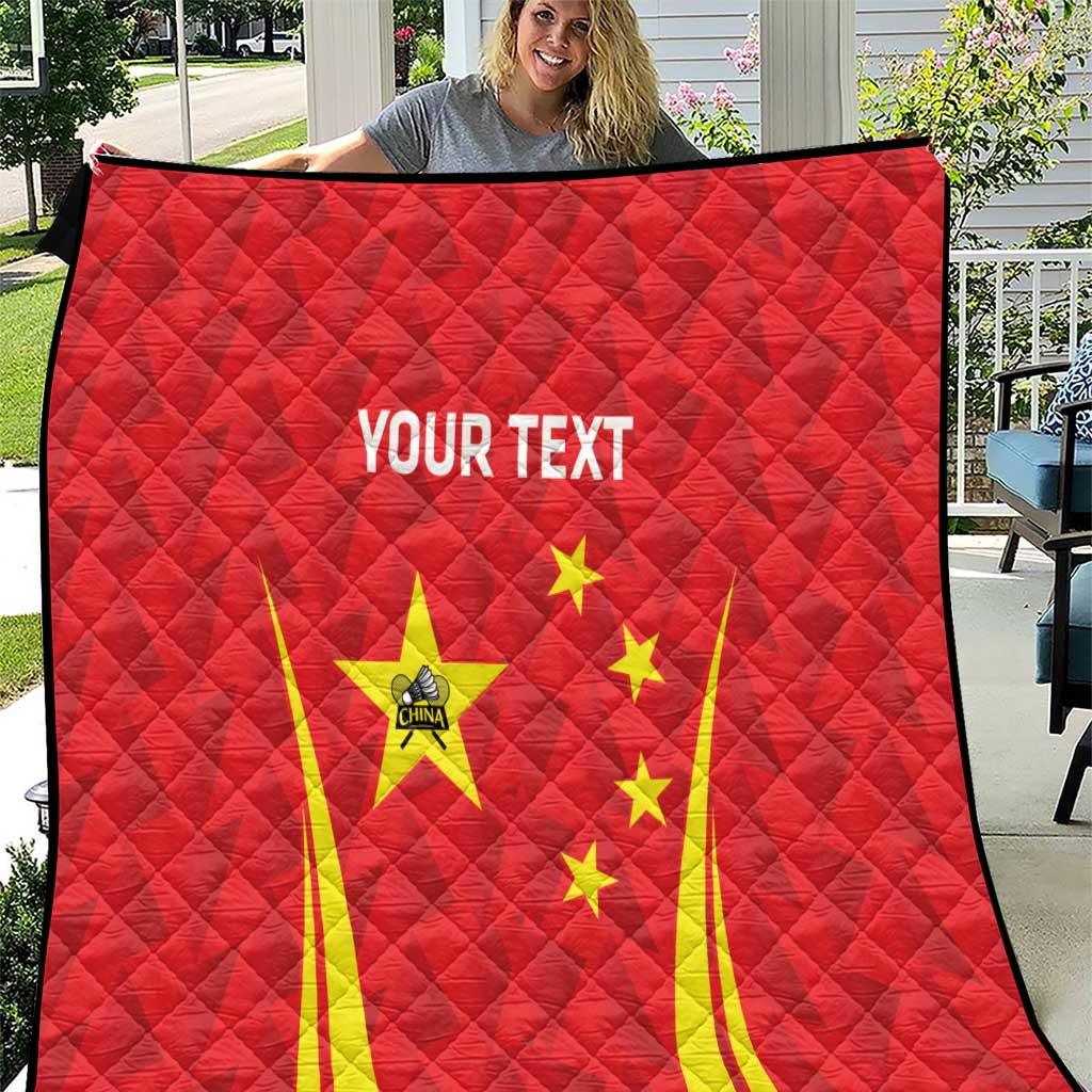 Personalised China Badminton Quilt 2024 Sporty Red Version