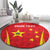 Personalised China Badminton Round Carpet 2024 Sporty Red Version