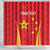 Personalised China Badminton Shower Curtain 2024 Sporty Red Version