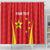 Personalised China Badminton Shower Curtain 2024 Sporty Red Version