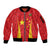 Personalised China Badminton Sleeve Zip Bomber Jacket 2024 Sporty Red Version - Wonder Print Shop