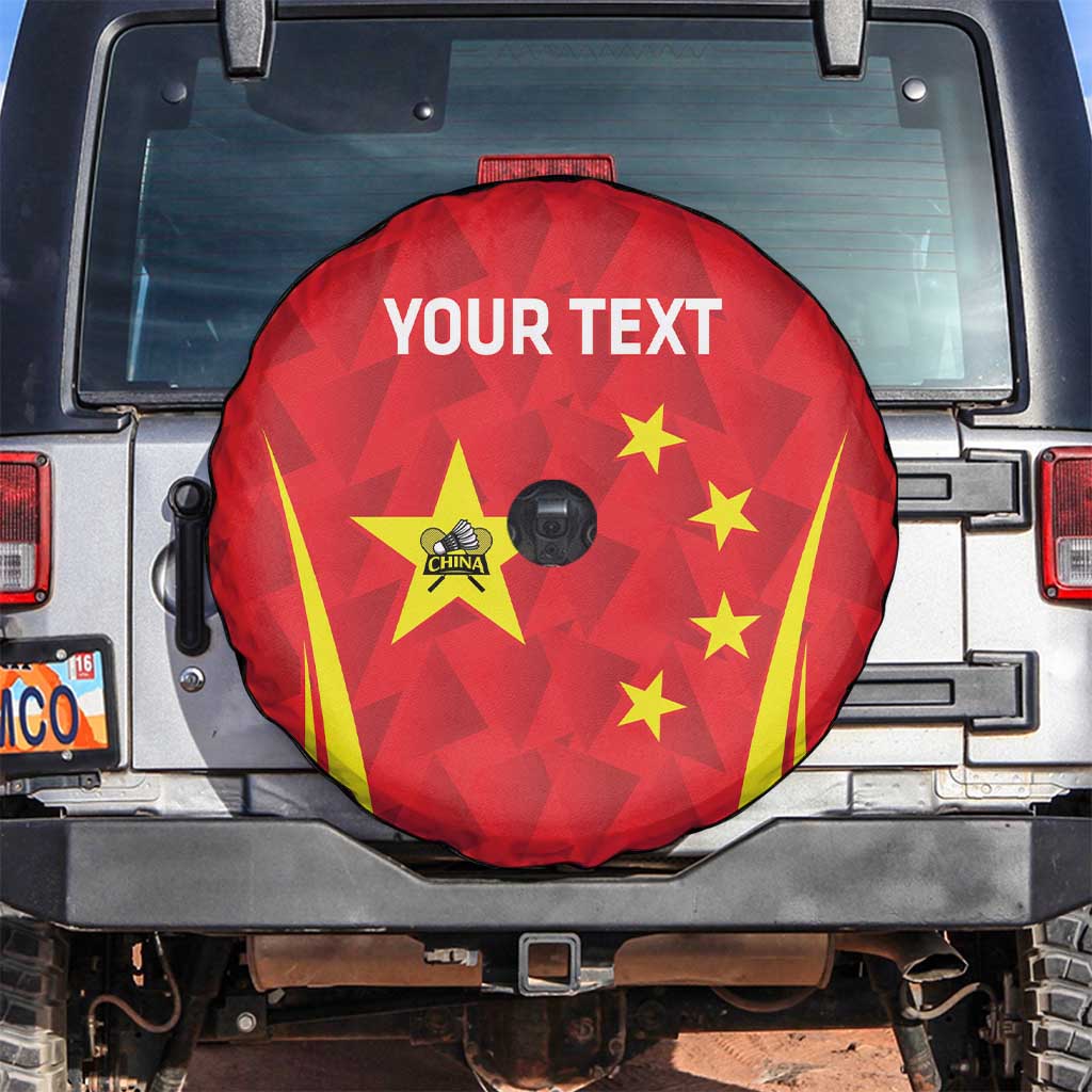 Personalised China Badminton Spare Tire Cover 2024 Sporty Red Version - Wonder Print Shop