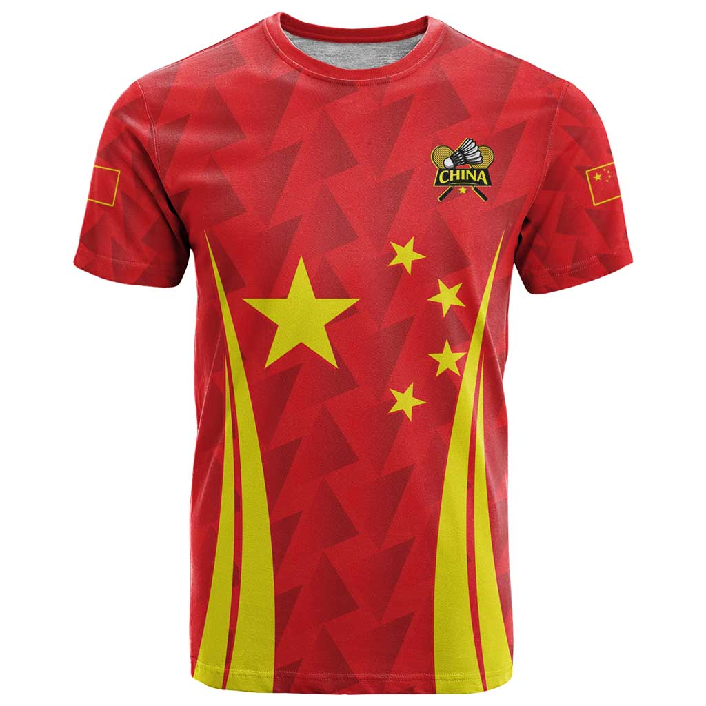 Personalised China Badminton T Shirt 2024 Sporty Red Version - Wonder Print Shop