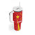 Personalised China Badminton Tumbler With Handle 2024 Sporty Red Version