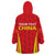 Personalised China Badminton Wearable Blanket Hoodie 2024 Sporty Red Version - Wonder Print Shop