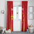 Personalised China Badminton Window Curtain 2024 Sporty Red Version - Wonder Print Shop