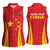 Personalised China Badminton Women Sleeveless Polo Shirt 2024 Sporty Red Version - Wonder Print Shop