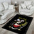 Personalised China Badminton Area Rug 2024 Chinese Cute Panda Black Version - Wonder Print Shop