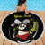 Personalised China Badminton Beach Blanket 2024 Chinese Cute Panda Black Version - Wonder Print Shop