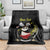 Personalised China Badminton Blanket 2024 Chinese Cute Panda Black Version