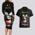 Personalised China Badminton Couples Matching Long Sleeve Bodycon Dress and Hawaiian Shirt 2024 Chinese Cute Panda Black Version - Wonder Print Shop