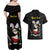 Personalised China Badminton Couples Matching Off Shoulder Maxi Dress and Hawaiian Shirt 2024 Chinese Cute Panda Black Version - Wonder Print Shop