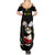 Personalised China Badminton Family Matching Summer Maxi Dress and Hawaiian Shirt 2024 Chinese Cute Panda Black Version - Wonder Print Shop