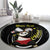 Personalised China Badminton Round Carpet 2024 Chinese Cute Panda Black Version