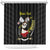 Personalised China Badminton Shower Curtain 2024 Chinese Cute Panda Black Version