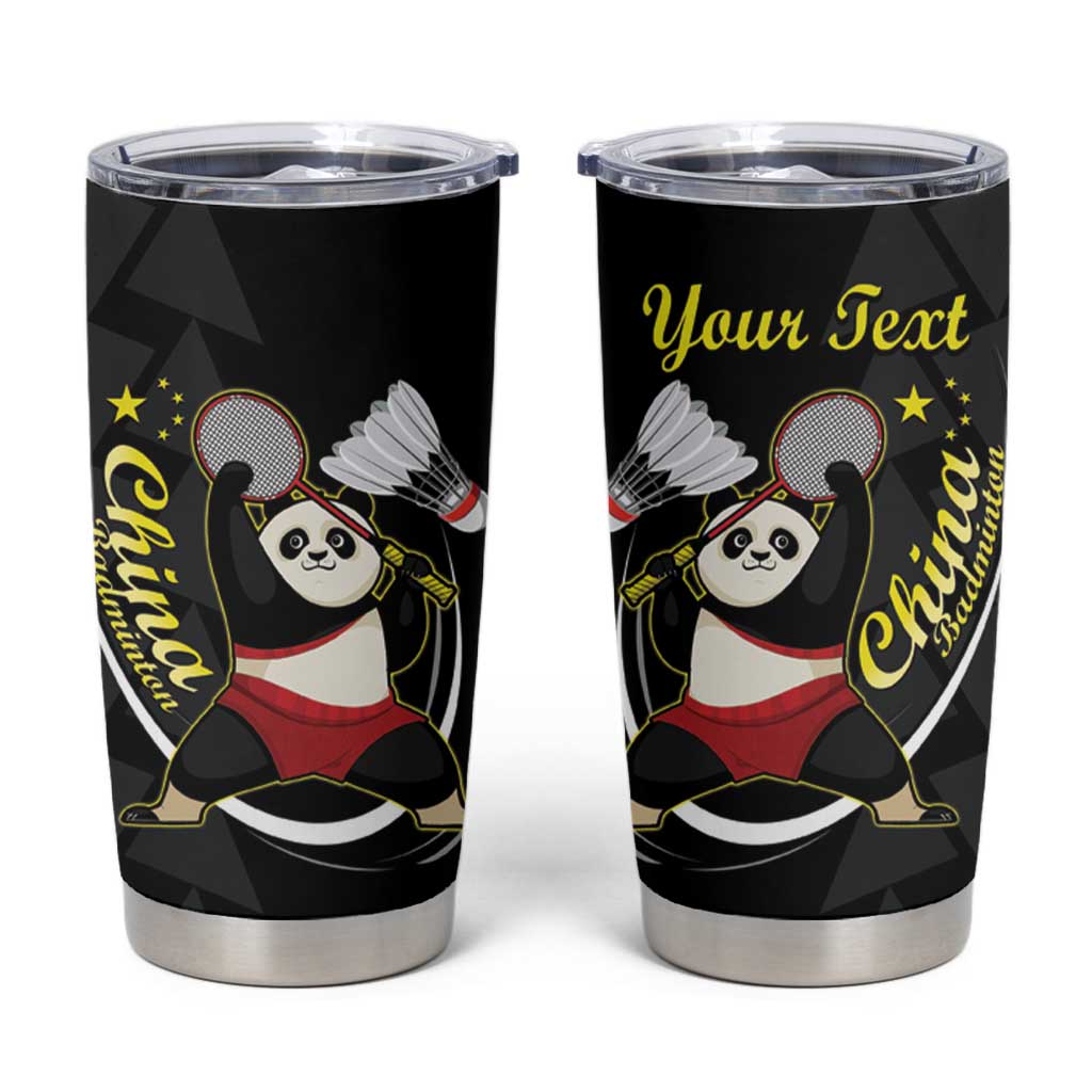 China Badminton Tumbler Cup 2024 Chinese Cute Panda Black Version