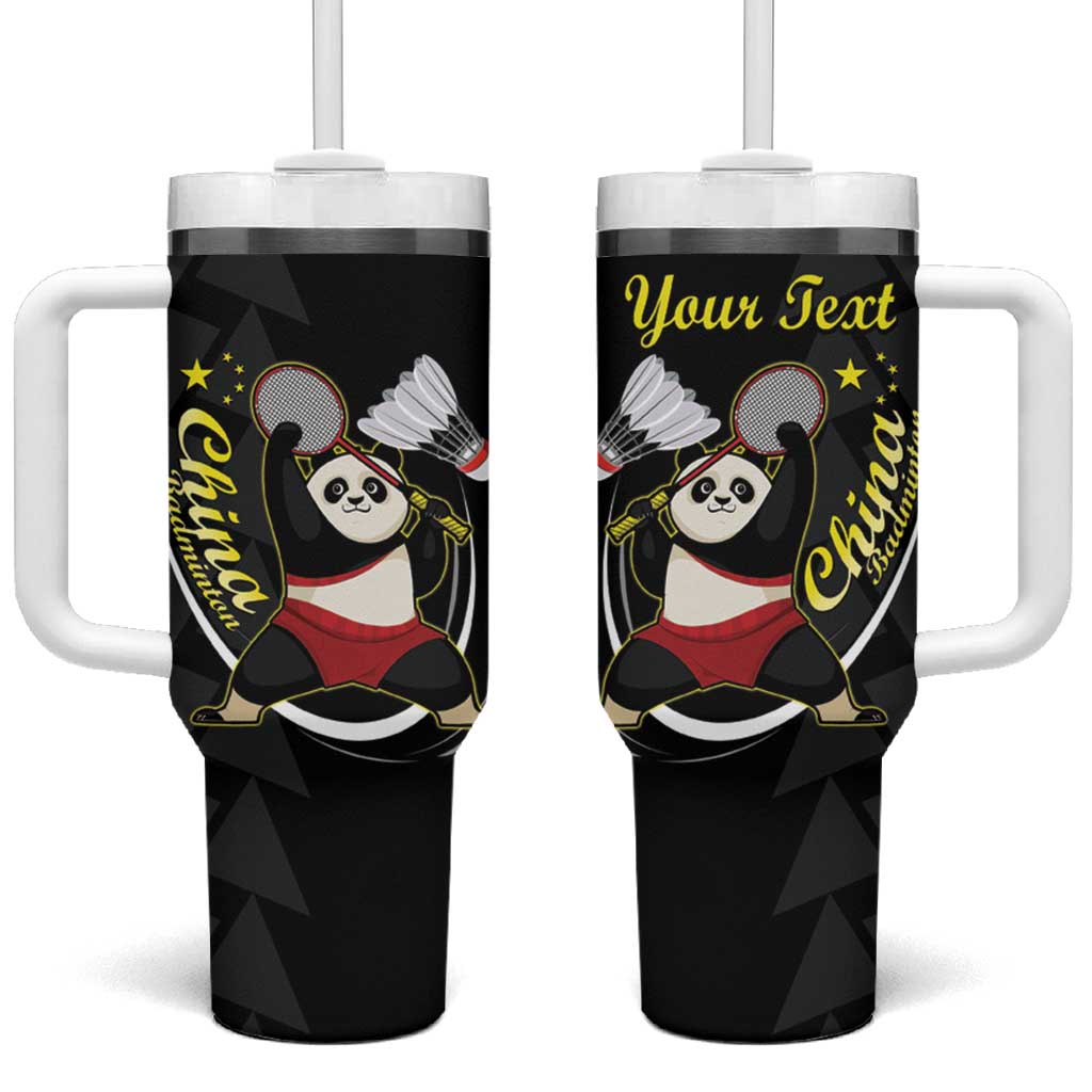 China Badminton Tumbler With Handle 2024 Chinese Cute Panda Black Version