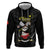 Personalised China Badminton Zip Hoodie 2024 Chinese Cute Panda Black Version - Wonder Print Shop