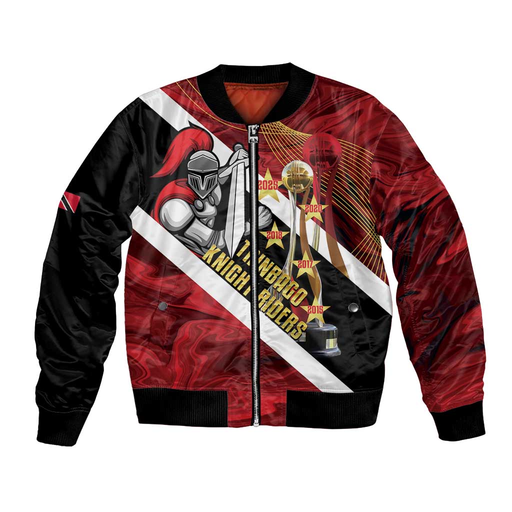 Trinidad and Tobago Cricket Personalized Bomber Jacket Trinbago Knight Riders Champions Trophy - Wonder Print Shop
