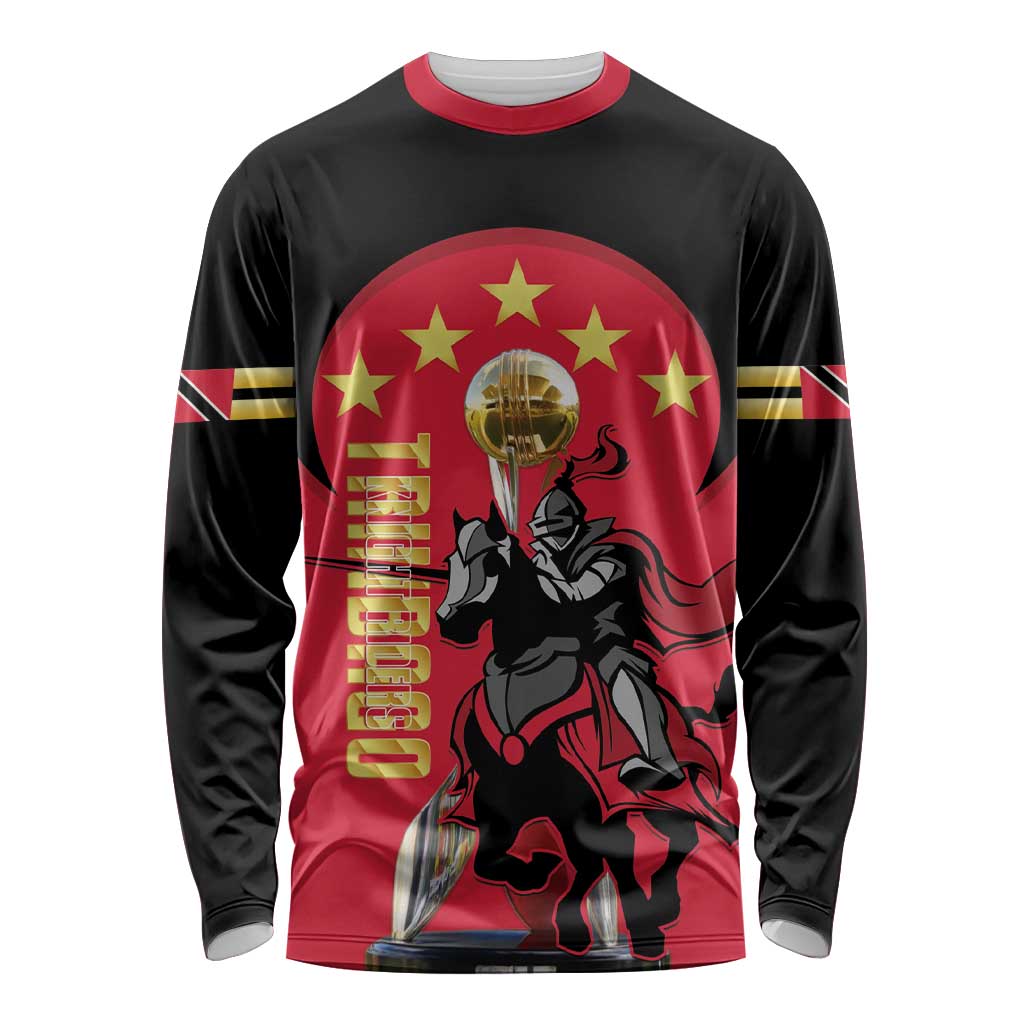 Trinidad and Tobago Cricket Personalized Long Sleeve Shirt Trinbago Knight Riders 5th Champions Proud - Wonder Print Shop
