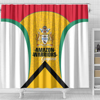 Guyana Cricket Shower Curtain Amazon Warriors Est 2013 Version - Wonder Print Shop