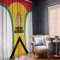 Guyana Cricket Window Curtain Amazon Warriors Est 2013 Version - Wonder Print Shop