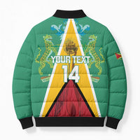 Custom Guyana Cricket Amazon Warriors Bomber Puffer Jacket Flag Style - Wonder Print Shop