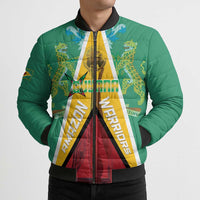 Custom Guyana Cricket Amazon Warriors Bomber Puffer Jacket Flag Style - Wonder Print Shop