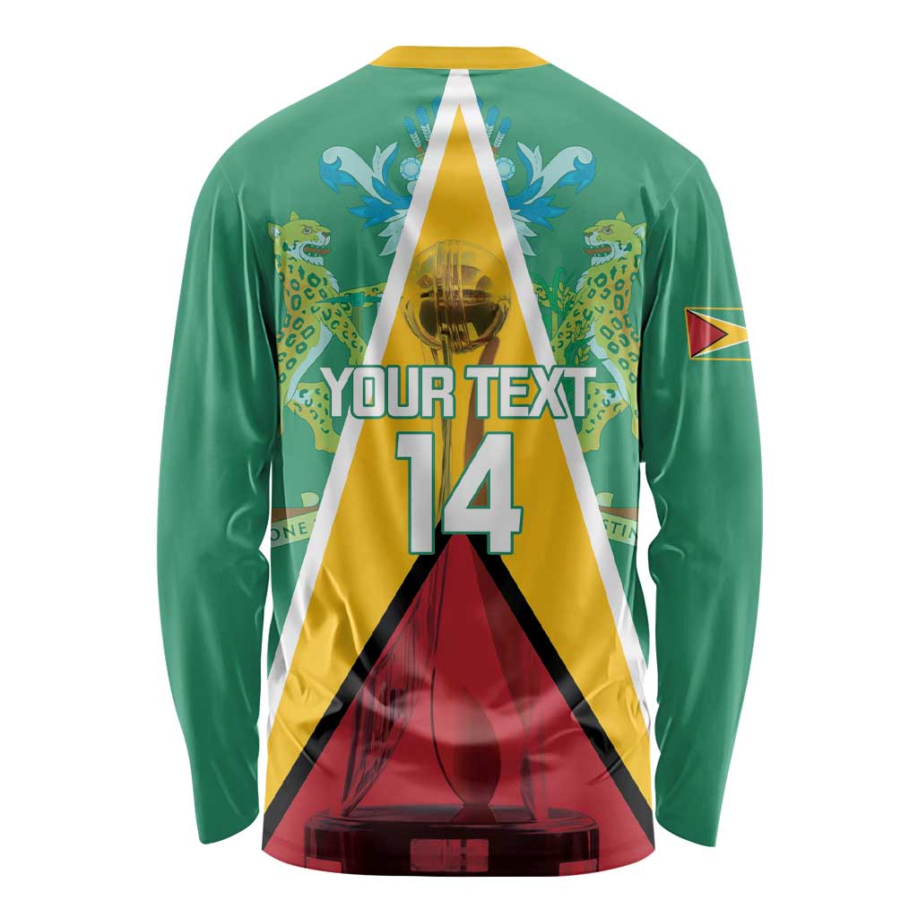 Custom Guyana Cricket Amazon Warriors Long Sleeve Shirt Flag Style - Wonder Print Shop