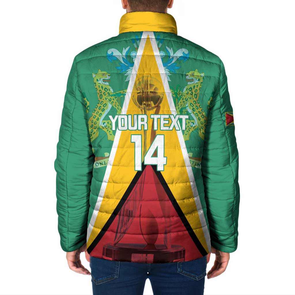 Custom Guyana Cricket Amazon Warriors Padded Jacket Flag Style - Wonder Print Shop