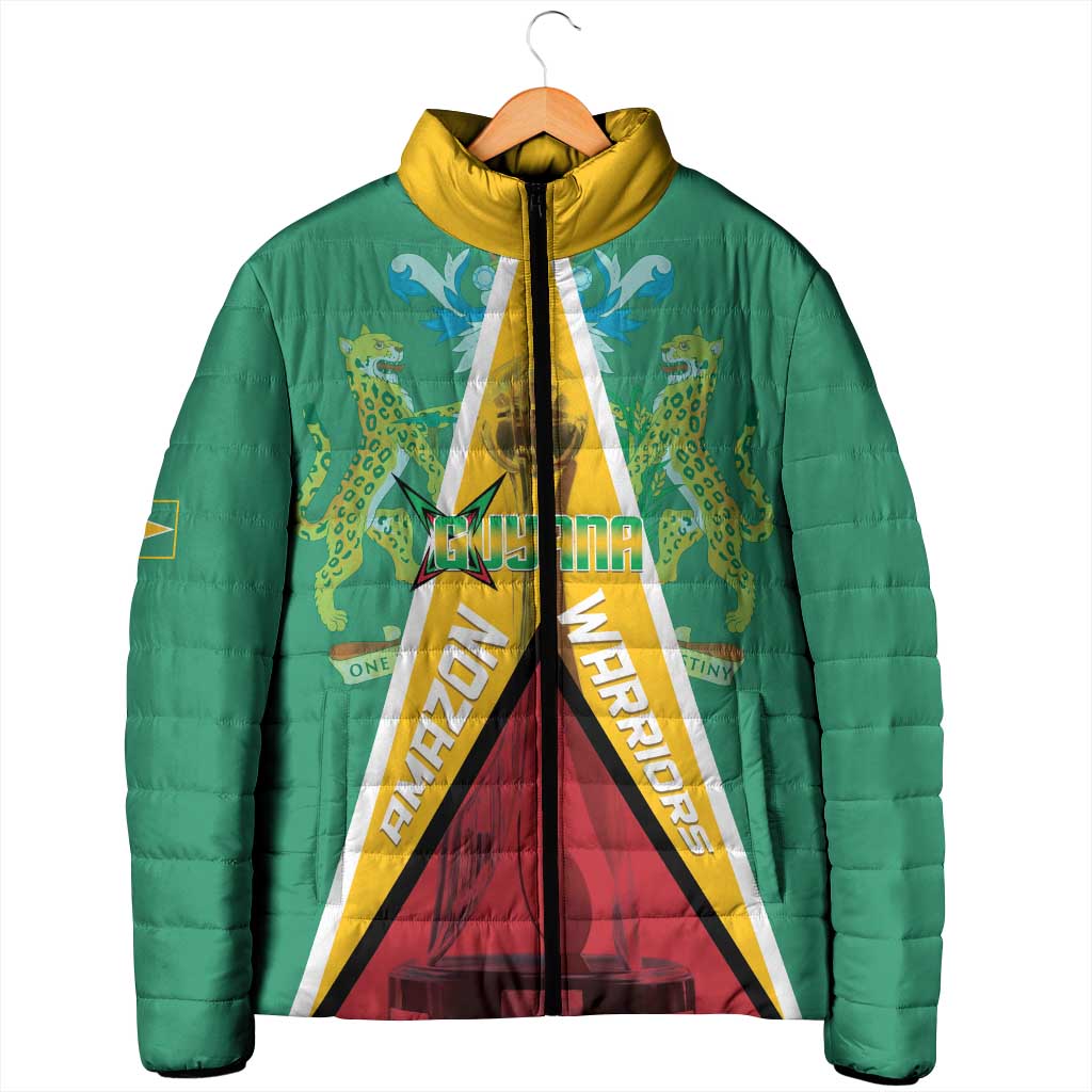 Custom Guyana Cricket Amazon Warriors Padded Jacket Flag Style - Wonder Print Shop