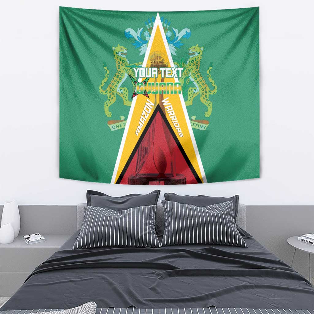 Custom Guyana Cricket Amazon Warriors Tapestry Flag Style - Wonder Print Shop