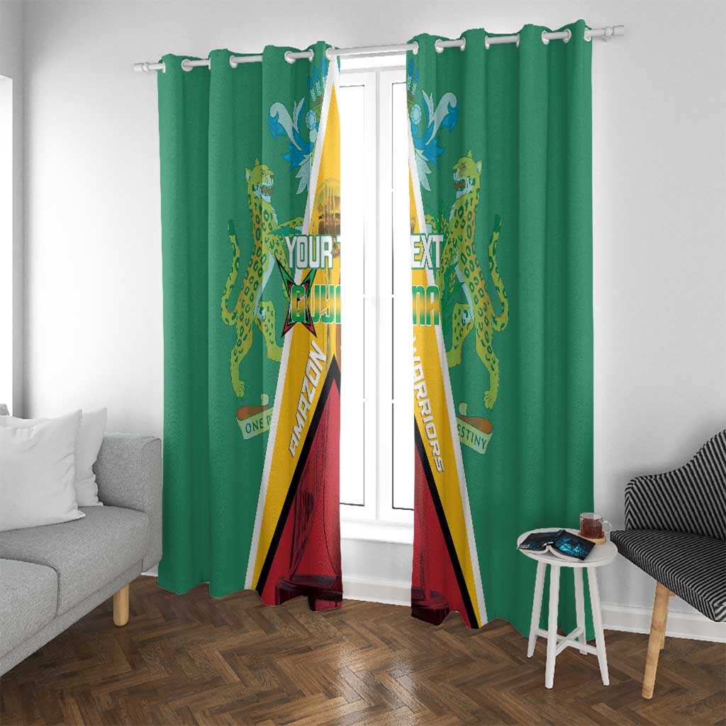 Custom Guyana Cricket Amazon Warriors Window Curtain Flag Style - Wonder Print Shop