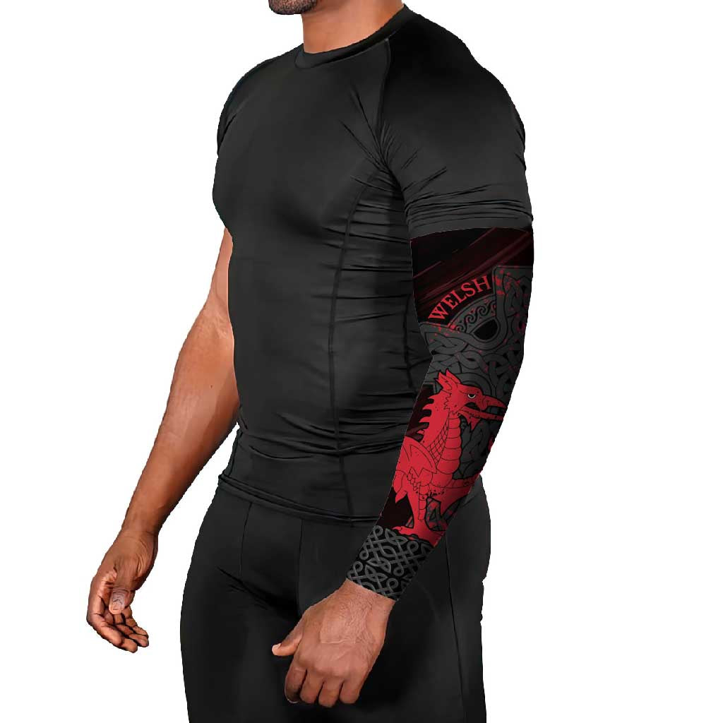Wales Arm Sleeves Celtic Cross Welsh Red Dragon - Wonder Print Shop