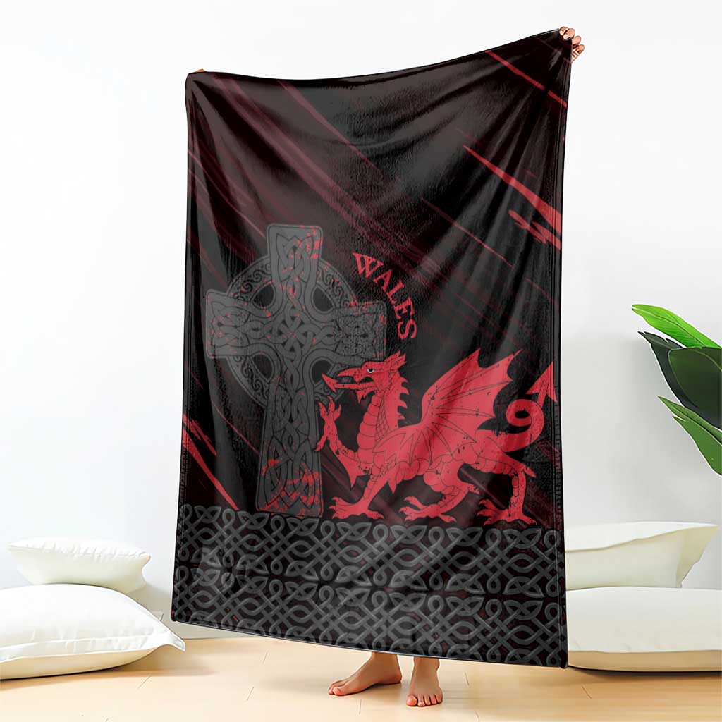 Wales Blanket Celtic Cross Welsh Red Dragon - Wonder Print Shop