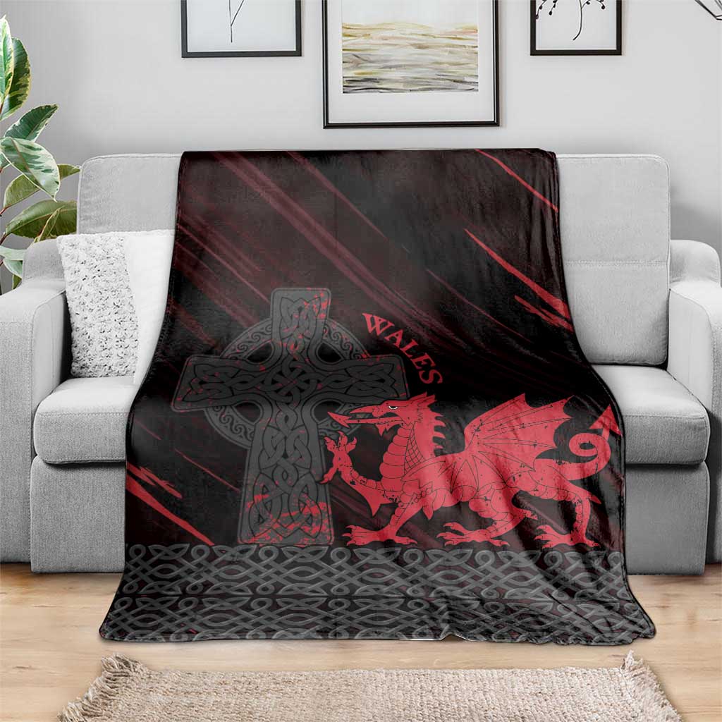 Wales Blanket Celtic Cross Welsh Red Dragon - Wonder Print Shop
