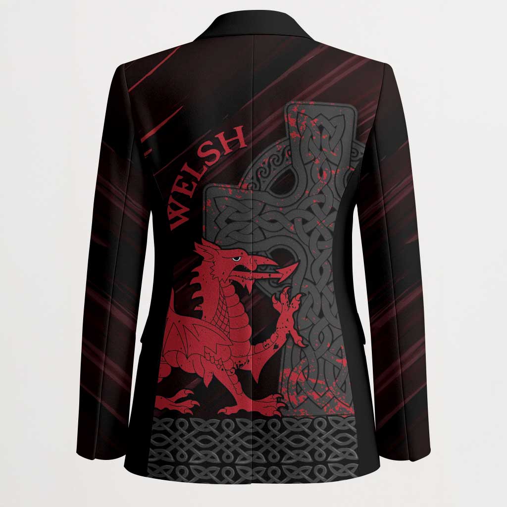 Wales Blazer Celtic Cross Welsh Red Dragon - Wonder Print Shop