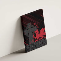 Wales Canvas Wall Art Celtic Cross Welsh Red Dragon - Wonder Print Shop