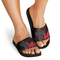 Wales Slide Sandals Celtic Cross Welsh Red Dragon - Wonder Print Shop